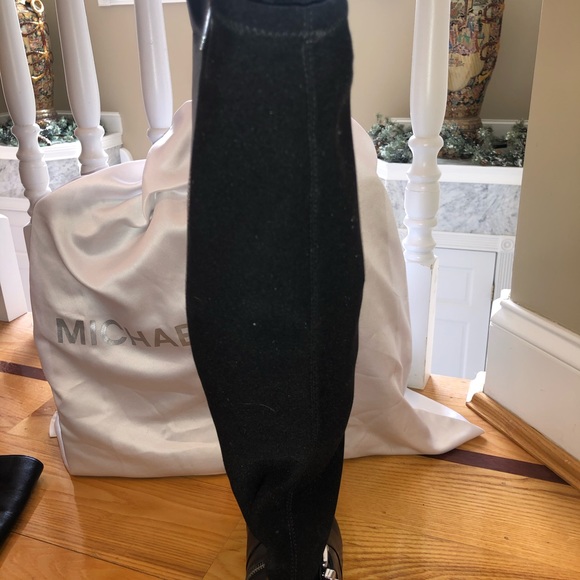 Black Michael kors over the knee leather boots - Picture 6 of 14